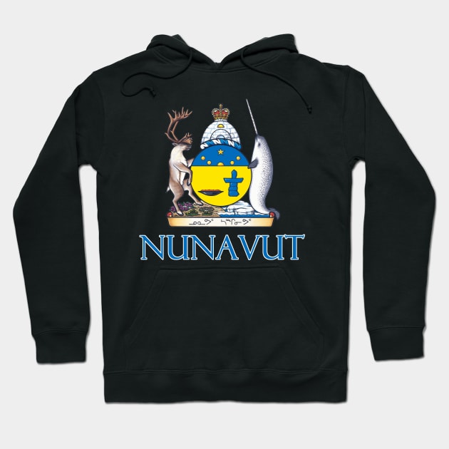 Nunavut, Canada - Coat of Arms Design Hoodie by Naves